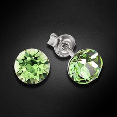 Серебряные серьги "Классика (Peridot)" с кристаллами Сваровски™ DS02A922 цена и информация | Серьги | pigu.lt