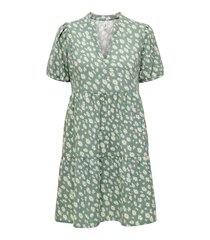 Женское платье Only, зелёный/белый цена и информация | Платья | pigu.lt