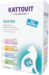 Kattovit Feline Diet Gastro suaugusioms katėms rinkinys, 12x85 g kaina ir informacija | Konservai katėms | pigu.lt