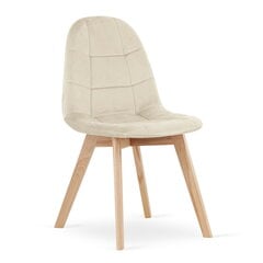 4-ių valgomojo kėdžių komplektas Oskar Bora, smėlio spalvos kaina ir informacija | Virtuvės ir valgomojo kėdės | pigu.lt