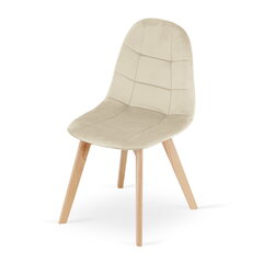 3-ių kėdžių komplektas Oskar Bora, smėlio spalvos kaina ir informacija | Virtuvės ir valgomojo kėdės | pigu.lt