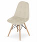2-ių kėdžių komplektas Oskar Dumo, smėlio spalvos kaina ir informacija | Virtuvės ir valgomojo kėdės | pigu.lt
