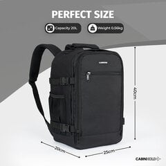 CABINHOLD Унисекс Backpack BCN рюкзаки Чёрный 20L, цена и информация | Рюкзаки и сумки | pigu.lt