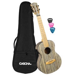 Elektroakustinė tenorinė ukulelė Cascha Bamboo Graphite HH 2317E kaina ir informacija | Gitaros | pigu.lt