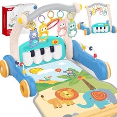 Žaislas kilimėlis ir stumdukas su garso efektais 2in1 Woopie baby kaina ir informacija | Žaislai kūdikiams | pigu.lt
