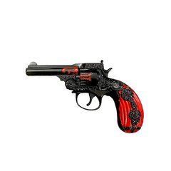 Ekskliuzyvinis metalinis revolveris šaudantis pistonais, juodas kaina ir informacija | Žaislai berniukams | pigu.lt