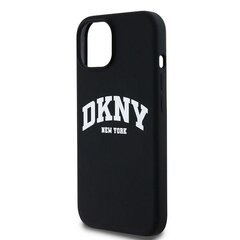 DKNY DKHMP15XSNYACH iPhone 15 Pro Max 6.7" czarny|black hardcase Liquid Silicone White Printed Logo MagSafe цена и информация | Чехлы для телефонов | pigu.lt