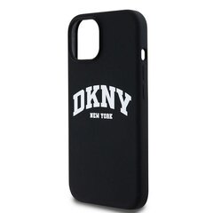 DKNY DKHMP14SSNYACH iPhone 14 | 15 | 13 6.1" czarny|black hardcase Liquid Silicone White Printed Logo MagSafe цена и информация | Чехлы для телефонов | pigu.lt