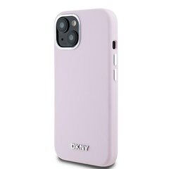 DKNY DKHMP15MSMCHLP iPhone 15 Plus | 14 Plus 6.7" różowy|pink hardcase Liquid Silicone Small Metal Logo MagSafe цена и информация | Чехлы для телефонов | pigu.lt