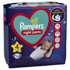 Товар с повреждённой упаковкой. Подгузники-трусики Pampers Night Pants Monthly Pack, размер 4, 9-15 кг, 100 шт. цена и информация | Товары для младенцев и одежда для детей с поврежденной упаковкой | pigu.lt