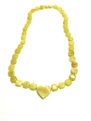 Колье сердце из желтого янтаря, Amber Storm цена и информация | Женское колье | pigu.lt
