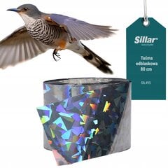 Sillar Отпугивающая лента для птиц отпугиватель голубей ворон 80м цена и информация | Садовые инструменты | pigu.lt