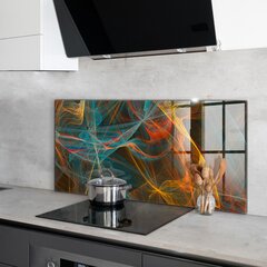Apsauga nuo purslų stiklo plokštė Modernus modelis, 100x50 cm, įvairių spalvų цена и информация | Комплектующие для кухонной мебели | pigu.lt