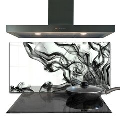 Apsauga nuo purslų stiklo plokštė Dūmų abstrakcijos juostelės, 100x50 cm, įvairių spalvų kaina ir informacija | Virtuvės baldų priedai | pigu.lt