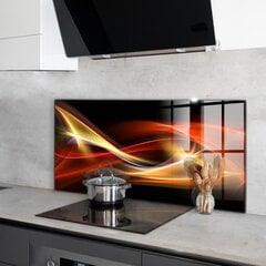 Apsauga nuo purslų stiklo plokštė Abstrakti vibruojanti energija, 100x50 cm, įvairių spalvų kaina ir informacija | Virtuvės baldų priedai | pigu.lt
