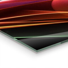 Apsauga nuo purslų stiklo plokštė Energijos bangų abstrakcija, 100x50 cm, įvairių spalvų kaina ir informacija | Virtuvės baldų priedai | pigu.lt