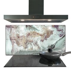 Apsauga nuo purslų stiklo plokštė Marmuro akmens tekstūra, 100x50 cm, įvairių spalvų цена и информация | Комплектующие для кухонной мебели | pigu.lt