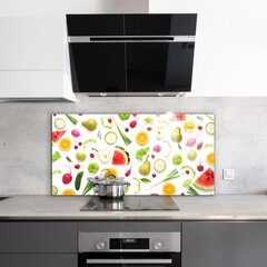 Apsauga nuo purslų stiklo plokštė Sveikų vaisių sudėtis, 100x50 cm, įvairių spalvų kaina ir informacija | Virtuvės baldų priedai | pigu.lt