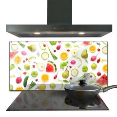 Apsauga nuo purslų stiklo plokštė Sveikų vaisių sudėtis, 100x50 cm, įvairių spalvų kaina ir informacija | Virtuvės baldų priedai | pigu.lt