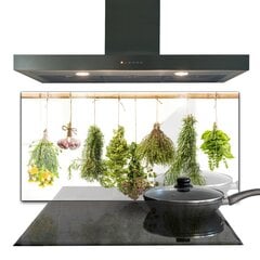 Apsauga nuo purslų stiklo plokštė Džiovintos žolės Žolinis vaistas, 100x50 cm, įvairių spalvų kaina ir informacija | Virtuvės baldų priedai | pigu.lt
