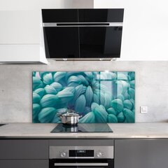 Apsauga nuo purslų stiklo plokštė Mėlyna chrizantema, 100x50 cm, įvairių spalvų kaina ir informacija | Virtuvės baldų priedai | pigu.lt