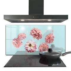 Apsauga nuo purslų stiklo plokštė Gėlių sudėtis iš oro, 100x50 cm, įvairių spalvų kaina ir informacija | Virtuvės baldų priedai | pigu.lt