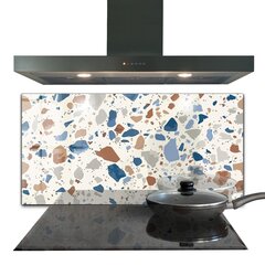 Apsauga nuo purslų stiklo plokštė Terrazzo Terrazzo akmuo, 100x50 cm, įvairių spalvų цена и информация | Комплектующие для кухонной мебели | pigu.lt