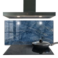 Apsauga nuo purslų stiklo plokštė Mėlyno marmuro tekstūra, 100x50 cm, įvairių spalvų kaina ir informacija | Virtuvės baldų priedai | pigu.lt
