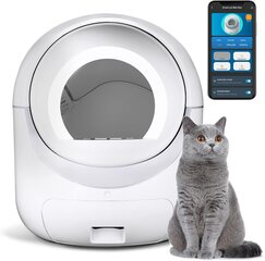 Automatinė kačių kraiko dėžė Smart AT225, balta kaina ir informacija | Kačių tualetai | pigu.lt