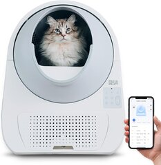 Automatinė kačių kraiko dėžė Smart AT226, balta/pilka kaina ir informacija | Kačių tualetai | pigu.lt