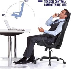 Игровое компьютерное кресло Harmony Hill's, чёрное/белое цена и информация | Офисные кресла | pigu.lt