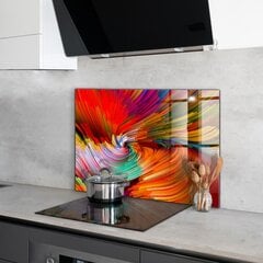 Apsauga nuo purslų stiklo plokštė Energingas spalvų mišinys, 100x70 cm, įvairių spalvų kaina ir informacija | Virtuvės baldų priedai | pigu.lt