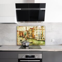 Apsauga nuo purslų stiklo plokštė Italija Venecijos vintage paveikslėlis, 100x70 cm, įvairių spalvų kaina ir informacija | Virtuvės baldų priedai | pigu.lt