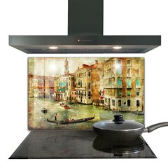Apsauga nuo purslų stiklo plokštė Italija Venecijos vintage paveikslėlis, 100x70 cm, įvairių spalvų kaina ir informacija | Virtuvės baldų priedai | pigu.lt