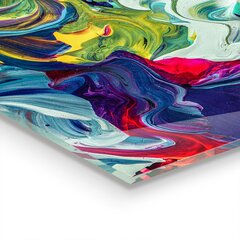 Apsauga nuo purslų stiklo plokštė Spalvinga abstrakcija, 100x70 cm, įvairių spalvų kaina ir informacija | Virtuvės baldų priedai | pigu.lt