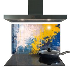 Apsauga nuo purslų stiklo plokštė Abstraktūs spalvingi dažai, 100x70 cm, įvairių spalvų kaina ir informacija | Virtuvės baldų priedai | pigu.lt
