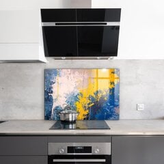 Apsauga nuo purslų stiklo plokštė Abstraktūs spalvingi dažai, 100x70 cm, įvairių spalvų kaina ir informacija | Virtuvės baldų priedai | pigu.lt