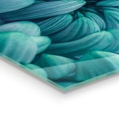 Apsauga nuo purslų stiklo plokštė Mėlyna chrizantema, 100x70 cm, įvairių spalvų kaina ir informacija | Virtuvės baldų priedai | pigu.lt
