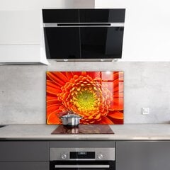 Apsauga nuo purslų stiklo plokštė Oranžinė gerberos gėlė, 100x70 cm, įvairių spalvų kaina ir informacija | Virtuvės baldų priedai | pigu.lt
