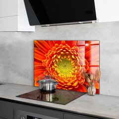Apsauga nuo purslų stiklo plokštė Oranžinė gerberos gėlė, 100x70 cm, įvairių spalvų kaina ir informacija | Virtuvės baldų priedai | pigu.lt
