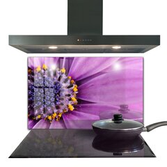 Apsauga nuo purslų stiklo plokštė Violetinė vasaros gėlė, 100x70 cm, įvairių spalvų kaina ir informacija | Virtuvės baldų priedai | pigu.lt
