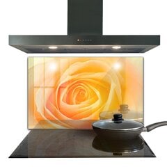 Apsauga nuo purslų stiklo plokštė Geltona rožių gėlė, 100x70 cm, įvairių spalvų kaina ir informacija | Virtuvės baldų priedai | pigu.lt