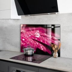 Apsauga nuo purslų stiklo plokštė Rožinė augalo gėlė, 100x70 cm, įvairių spalvų kaina ir informacija | Virtuvės baldų priedai | pigu.lt