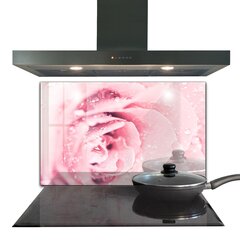 Apsauga nuo purslų stiklo plokštė Rožinė subtili gėlė, 100x70 cm, įvairių spalvų kaina ir informacija | Virtuvės baldų priedai | pigu.lt
