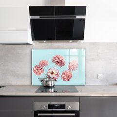 Apsauga nuo purslų stiklo plokštė Gėlių sudėtis iš oro, 100x70 cm, įvairių spalvų kaina ir informacija | Virtuvės baldų priedai | pigu.lt