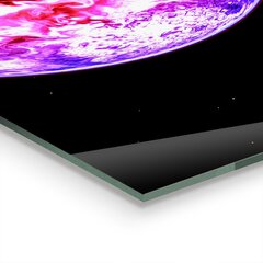 Apsauga nuo purslų stiklo plokštė Paslaptingoji planetos erdvė, 100x70 cm, įvairių spalvų kaina ir informacija | Virtuvės baldų priedai | pigu.lt