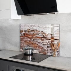 Apsauga nuo purslų stiklo plokštė Akmens plytų siena, 100x70 cm, įvairių spalvų цена и информация | Комплектующие для кухонной мебели | pigu.lt