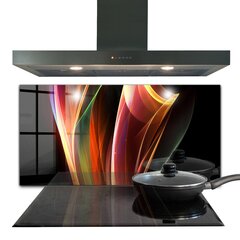 Apsauga nuo purslų stiklo plokštė Energijos bangų abstrakcija, 120x60 cm, įvairių spalvų kaina ir informacija | Virtuvės baldų priedai | pigu.lt