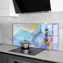 Apsauga nuo purslų stiklo plokštė Mėlynosios energijos abstrakcija, 120x60 cm, įvairių spalvų kaina ir informacija | Virtuvės baldų priedai | pigu.lt