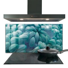 Apsauga nuo purslų stiklo plokštė Mėlyna chrizantema, 120x60 cm, įvairių spalvų kaina ir informacija | Virtuvės baldų priedai | pigu.lt
